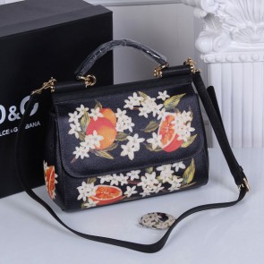 Top Dolce&Gabbana Medium Sicily Bag In Printed Dauphine Leather BB6003AH VS05054