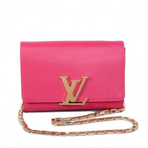 Top Louis Vuitton Chain Louise Shoulder Bag M92465 Rose VS02136