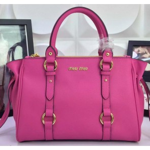 Top miu miu Top Handle Bag Sheepskin Leather M6809 Pink VS07951