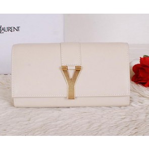 Yves Saint Laurent Chyc Travel Case Smooth Leather Y7141 OffWhite VS07112