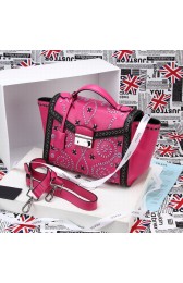 2014 Latest Prada Embroidered Saffiano Flap Bag 50321 in Peach LSS VS08372