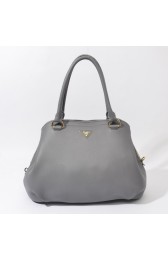 2014 Prada Original Calfskin Leather Tote Bag BR4386 in Grey XZ VS08993
