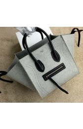 2015 Celine Luggage Phantom Bag Nubuck Leather 99016 Light Grey VS08500