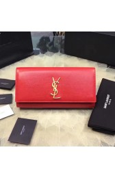 AAA Classic Monogram Saint Laurent Clutch in Red Grained Leather 326079 VS03112