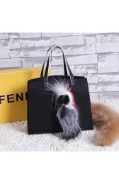 AAA Fendi KARLITO Fabric Tote Bag FD6170 Black VS06875