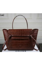 AAA Replica Celine Belt Bag Croco Leather C3368 Brown VS09283