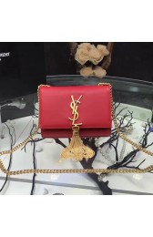 AAA Saint Laurent Small Kate Monogram Tassel Smooth Leather Shoulder Bag Red Y121260 VS03271