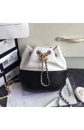 AAAAA Chanel Chanel's Gabrielle Purse White and Black A98787 VS07950