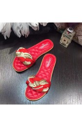 AAAAA Chanel Pearl Slipper Sandals Red CH073001 VS03711