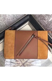 AAAAA Chloe Grained Calfskin and Suede Myer Pouch Caramel C230110 VS06998