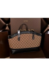 AAAAA Gucci Laidback Crafty Canvas Top Handle Bags 339002 Black VS00793