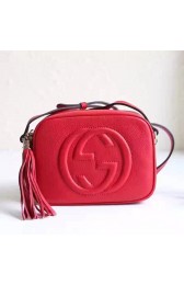 AAAAA Gucci Soho Leather Disco Bag Red 308364 VS03619