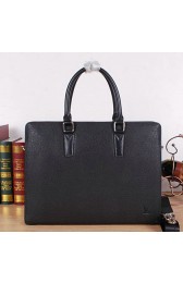 AAAAA Louis Vuitton Taiga Leather Briefcase M80118 Black VS04079