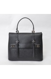 AAAAA Prada Lux Double Satchel Bag BN2798 in Black Original Saffiano Leather XZ VS01608