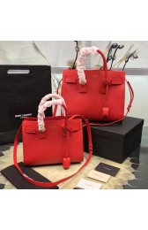 AAAAA Replica Saint Laurent Classic Sac De Jour Bag in Red Grained Leather Y122240 VS08580