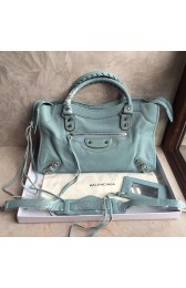 Balenciaga Classic Metallic Edge City Goat Leather Bag Light Green 101420 VS02200