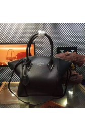 Best Copy Louis Vuitton Veau Cachemire Leather Lockit MM M94592 Noir VS01060