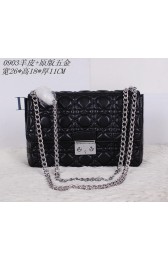 Best Knockoff MISS DIOR D0903 Black Sheepskin Leather Shoulder Bag VS04506