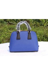 Best Prada Saffiano Leather Two Handle Bag BL0838P Royal&Black VS08928