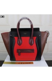Best Quality Celine Luggage Mini Tote Bag Original Leather CLY33081L Red VS02009