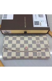 Best Quality Copy Louis Vuitton Damier Azur Canvas Emilie Wallet Rose Ballerine N41625 VS00600