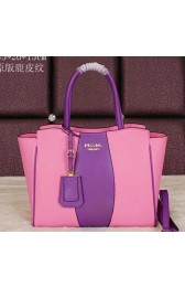 Best Quality Imitation Prada Original Grainy Leather Tote Bag BN8095 Pink VS02746