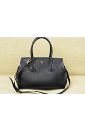 Best Quality Prada Original Grainy Calf Leather Tote Bag BN2769 Black VS04927