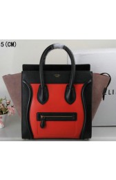 Best Replica Celine Luggage Mini Tote Bag Suede Leather Ci3308 Red&Black&Khaki VS08956
