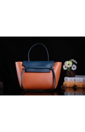 Celine Belt Bag 3345 in Oroginal Brown with Deep Blue Smooth Calfskin VS05124