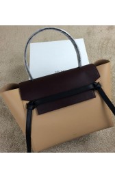 Celine Belt Bag Original Calfskin Leather CLT98312M Apricot&Maroon VS03309