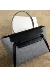 Celine Belt Bag Original Flannelette CL98312M Grey&Black VS07406