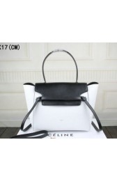 Celine Belt Bag Original Leather C33681 Black&White VS07328