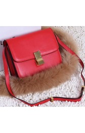 Celine Classic Box Small Flap Bag Calfskin C88007T Red VS03370