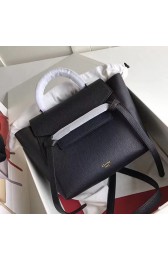 Celine Drummed Calfskin Belt Bag Black C010703 VS03655