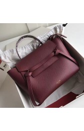 Celine Grained Calfskin Belt Bag Burgundy C010704 VS07408