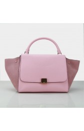 Celine Grainy&Suede Leather Trapeze Bag CL88037 Pink VS03438