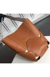 Celine Large Holdall Shoulder Bag In Brown Natural Calfskin 178003 VS05108
