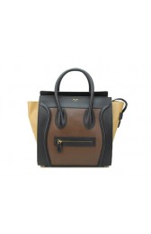 Celine Luggage Mini Bag Original Leather CL88022 Brown&Apricot VS00763