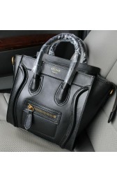 Celine Luggage Nano Bag Smooth Leather C106 Black VS03386