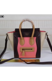 Celine Luggage Nano Tote Bag Original Leather CLY33081S Pink VS02735