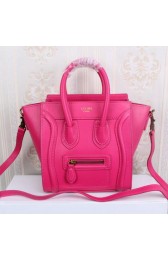 Celine Luggage Nano Tote Bag Original Leather CLY33081S Rose VS00841