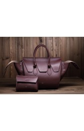 Celine Luggage Phantom Original Calfskin Leather Bags 3052 in Wine Red with a Clutch Bag YD VS03624