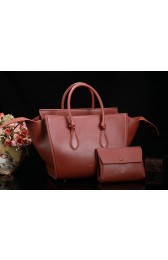 Celine Luggage Phantom Original Togo Leather Bags 3052 in Dark Brown with a Clutch Bag YD VS08940