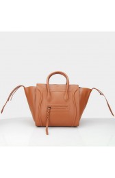 Celine Luggage Phantom Shopper Bags Ferrari Leather 88033 Wheat VS03132