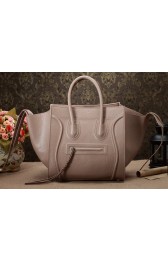 Celine Luggage Phantom Square Tote Bag 3341 in Grey Original Import Palm Skin Leather VS07767