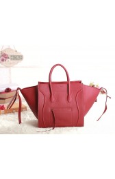 Celine Luggage Phantom Square Tote Bag 3341 in Red VS03077