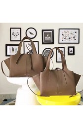 Celine Medium Tri Fold Shoulder bag in Grey Calfskin 030401 VS00208