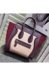 Celine Micro Luggage Original Leather Pink&Burgundy CL180920 VS01275