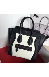Celine Micro Luggage Original Leather White&Black CL180920 VS05309