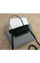 Celine mini Belt Bag Flannelette Leather C98311 Gray VS07255